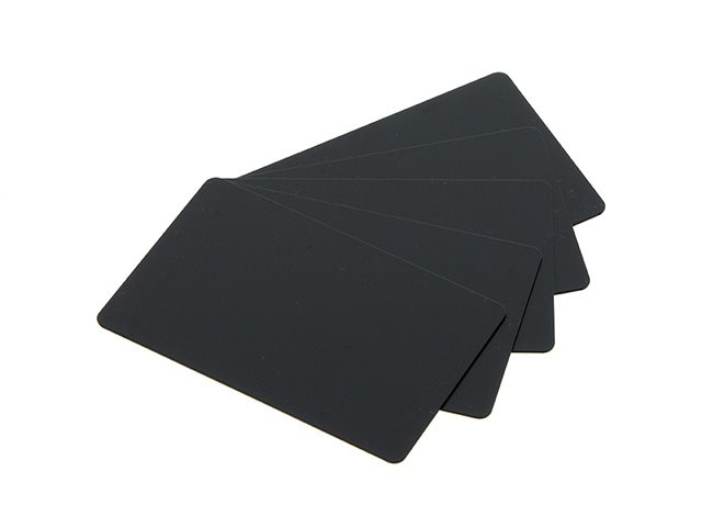 Svarta plastkort (matt yta), 100-pack