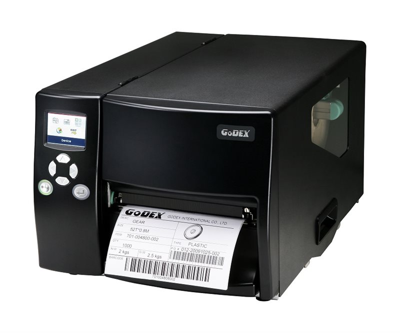 Etikettskrivare för breda etiketter, Industri, DT & TT, USB, LAN, Godex EZ-6250i