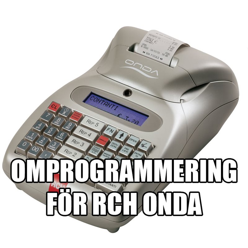Programmering av RCH Onda & Touch Me kassaregister