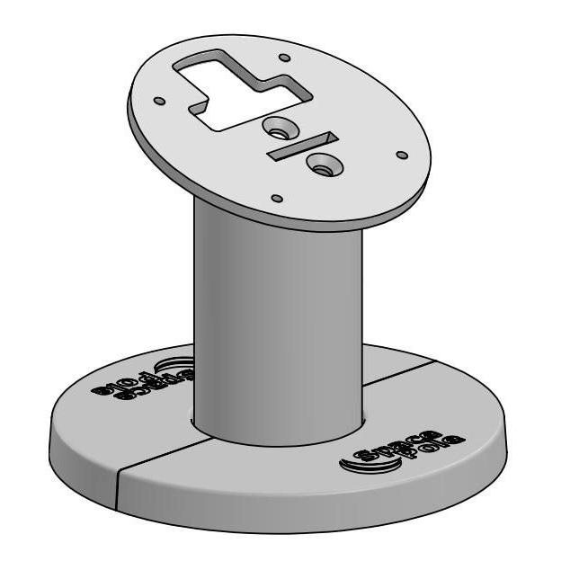 Grundstolpe i metall med inbyggt A-Frame-fäste, SpacePole