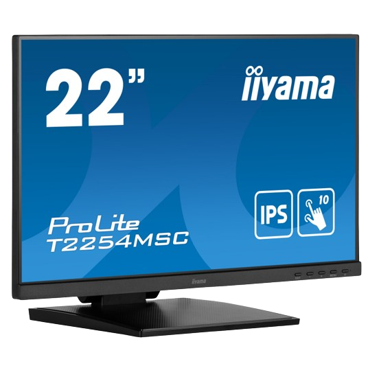 Touchskärm, 22 tum, HDMI, DisplayPort, IPS, iiyama ProLite T2254