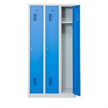 Klädskåp med tre dörrar, Färdigmonterat, Hänglåsklinka, G-03