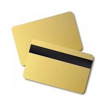 Plastkort i guld med magnetremsa, HiCo, 100-pack