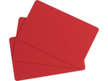 Röda plastkort, 100-pack