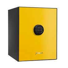 Kassaskåp med brandskydd, Papper & datamedia, Elkodlås, 60 minuter, LMB-500 (gul)