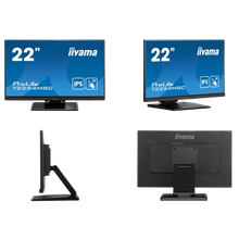 Touchskärm, 22 tum, HDMI, DisplayPort, IPS, iiyama ProLite T2254